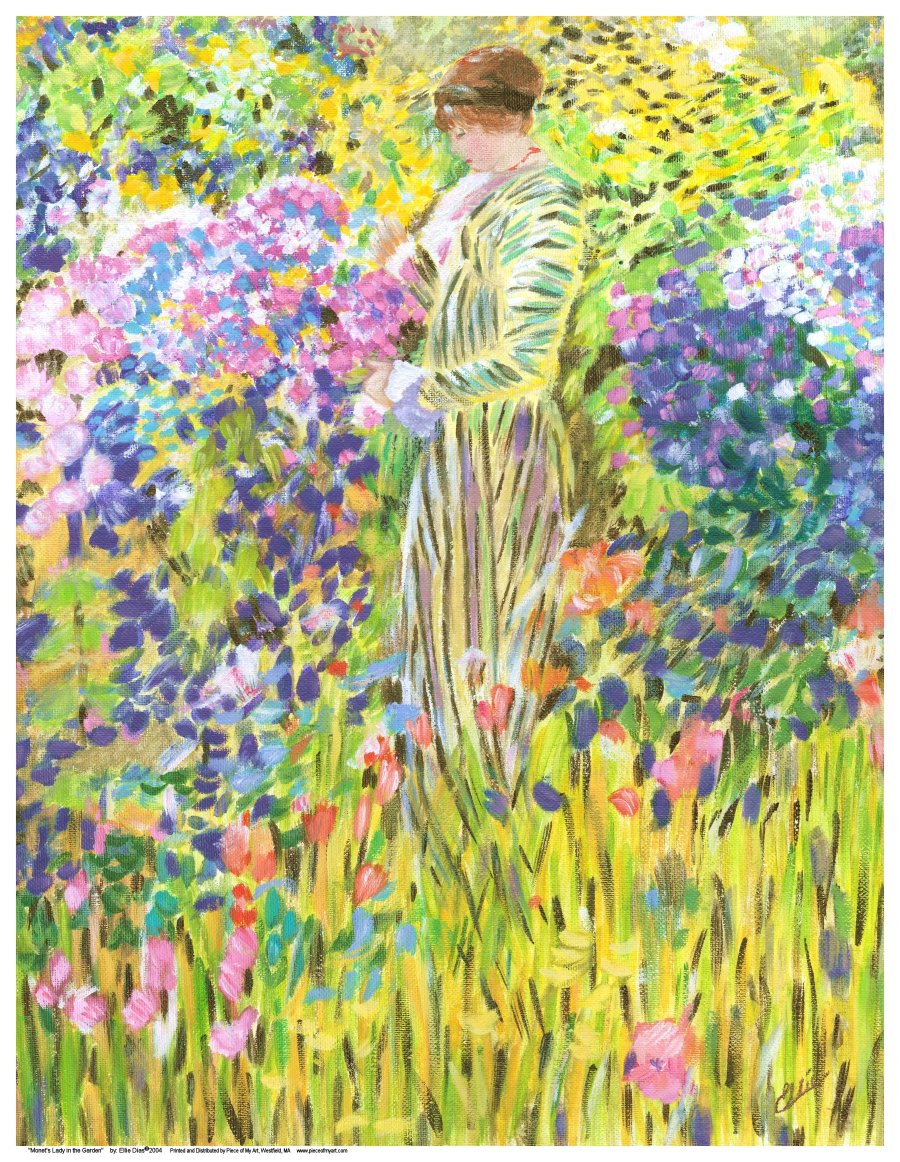 Monet's Lady in the Garden by Ellie Dias